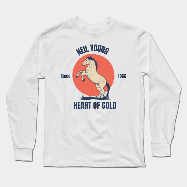 Neil Young Long Sleeve T-Shirt by GO WES